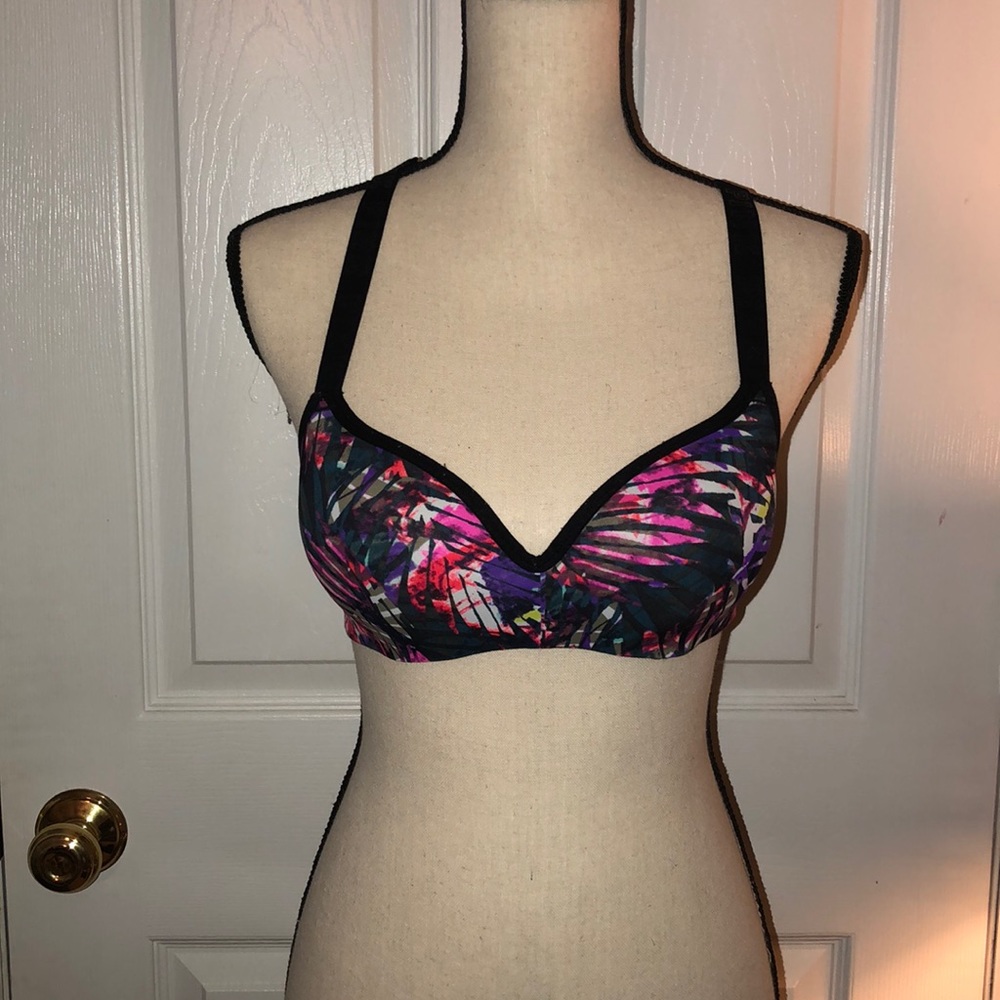 Pink sports bra